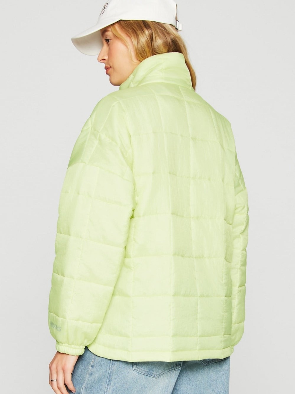 Fabletics Daydreamer Quilted Light Green Puffer Jacket Women's Quilted Coat Sz M - Picture 2 of 2